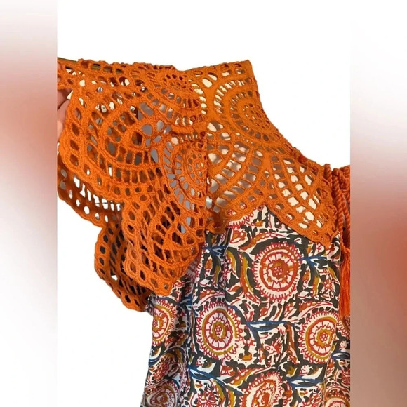 Jennifer Grace Eyelet Crochet Short SleeveTop - Picture 3 of 8